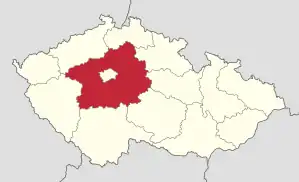 Lage von Středočeský kraj in Tschechien (anklickbare Karte)