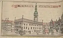 Zeichnung aus der Mitte des 18. Jahrhunderts