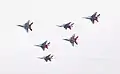 MiG-29 'Strischi' (Strizhi) auf der MAKS 2017 bei Moskau