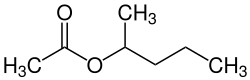 Strukturformel von Essigsäure-n-pentylester