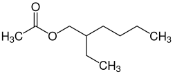 Strukturformel von Essigsäure-2-ethylhexylester