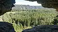 Blick von der Kapphöhle zum Basteimassiv
