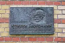 Gedenktafel Heinrich Sauermann, Südergraben 47, Flensburg (2001)