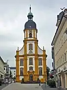 Ev. Kreuzkirche (Suhl): Barocke Einturmfassade