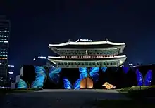 Medienfassada für Sungnyemun in Seoul, Korea von Jinran Kim und Baruch Gottlieb (KIMGO), 2020