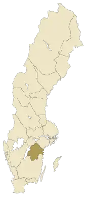 Lage von Östergötland in Schweden
