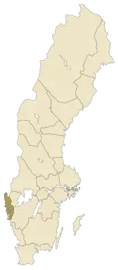 Lage von Bohuslän in Schweden