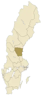 Lage von Hälsingland in Schweden