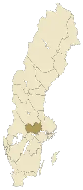 Lage von Västmanland in Schweden