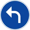 vorgeschriebene Fahrtrichtung – links
