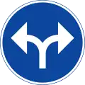 vorgeschriebene Fahrtrichtung – rechts und links