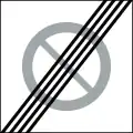 Ende eines eingeschränkten Haltverbotes für eine Zone