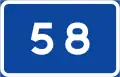 Nummernschild für Riksvägen und Länsvägen