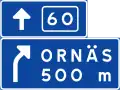 Vorwegweiser auf Ausfahrten