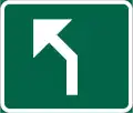Richtung, halblinksweisend (auf Europastraßen)