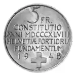 1948 Gedenkfünfliber von August Blaesi (1903–1979).