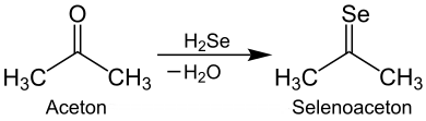 Synthese von Selenoaceton aus Aceton