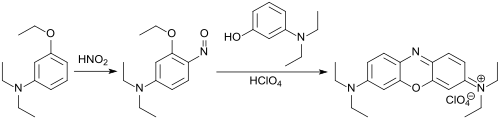 Synthese des Phenoxazinfarbstoffs C.I. Basic Blue 3