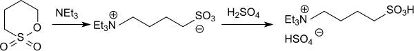 Synthese von TEBSA HSO4