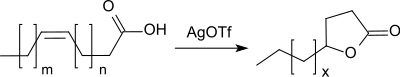 γ-Lactone aus ungesättigten Fettsäuren mit Silbertriflat