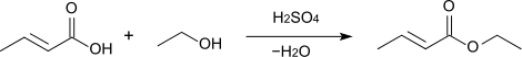 Herstellung von Crotonsäureethylester