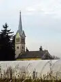 Blick auf die evangelische Kirche