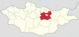 Lage des Töw-Aimag