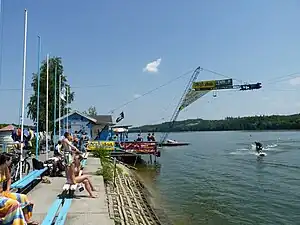 Wasserschischlepp am Stausee