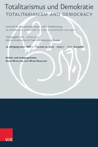 Titelblatt von „Totalitarismus und Demokratie“, 17. Jahrgang, Heft 1