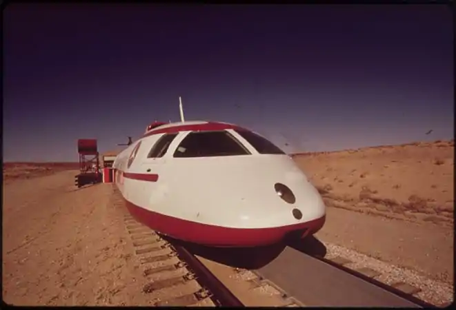 Test des Linear Induction Motor Test Vehicle (LIMTV) 1973