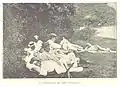 Historische Szene am Wasserfall, 1893