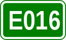 Zeichen der Europastraße 016