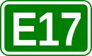 Zeichen der Europastraße 17