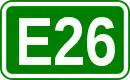 Zeichen der Europastraße 26