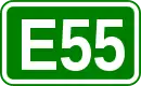 Zeichen der Europastraße 55