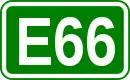 Zeichen der Europastraße 66