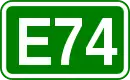 Zeichen der Europastraße 74