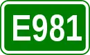 Zeichen der Europastraße 981