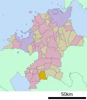 Lage Tachibanas in der Präfektur