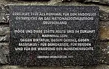 Gedenktafel am Anschlussdenkmal, 1997