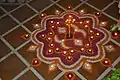 Blumenschmuck anlässlich des Diwali-Festes