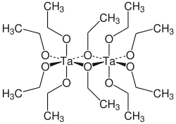 Strukturformel von Tantal(V)-ethoxid (Dimer)