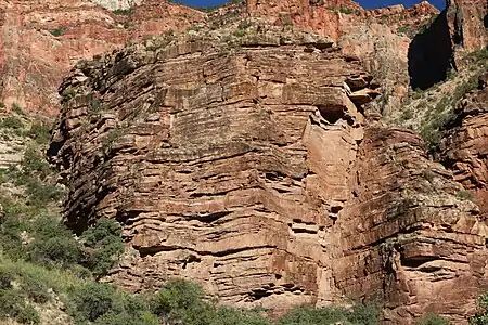 Tapeats Sandstone entlang dem North Kaibab Trail