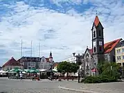 Tarnowitzer Ring mit ev. Kirche