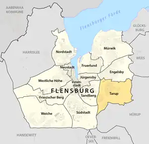 Lage von Tarup in Flensburg