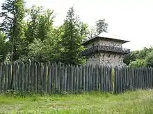 Rekonstruierter Wachturm im Bereich Wp 3/15 beim Kastell Zugmantel