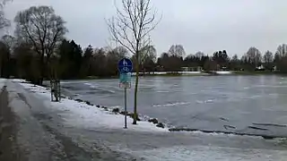 Eisweiher „Taxetweiher“ bei Ismaning (Februar 2015)