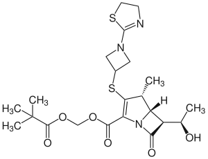 Strukturformel von Tebipenempivoxil