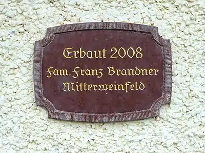 Erinnerungstafel an die Erbauer