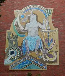 Wandmosaik Poseidon